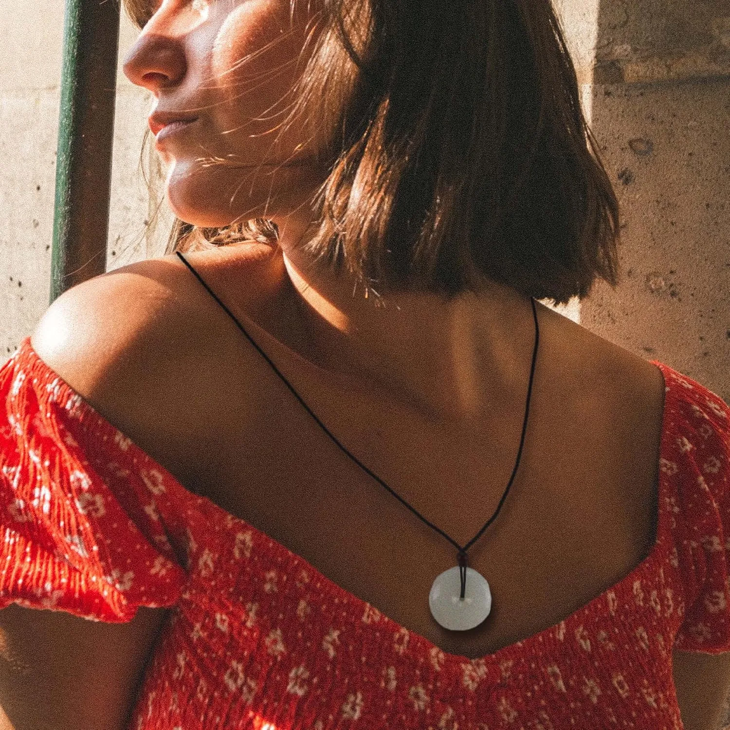 Harmony Jade Donut Healing Necklace - Colorful Chakra Gemstone Key Chains - Stone Disc Balancing Pendants For Jewelry Making