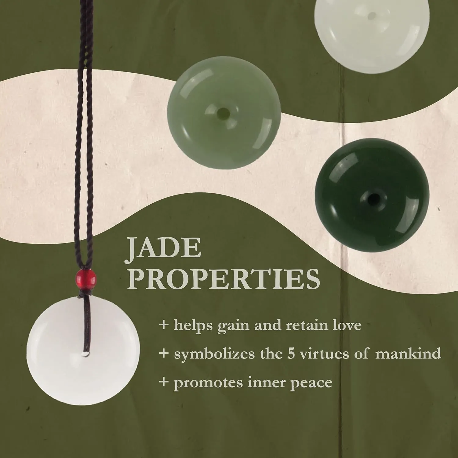Harmony Jade Donut Healing Necklace - Colorful Chakra Gemstone Key Chains - Stone Disc Balancing Pendants For Jewelry Making