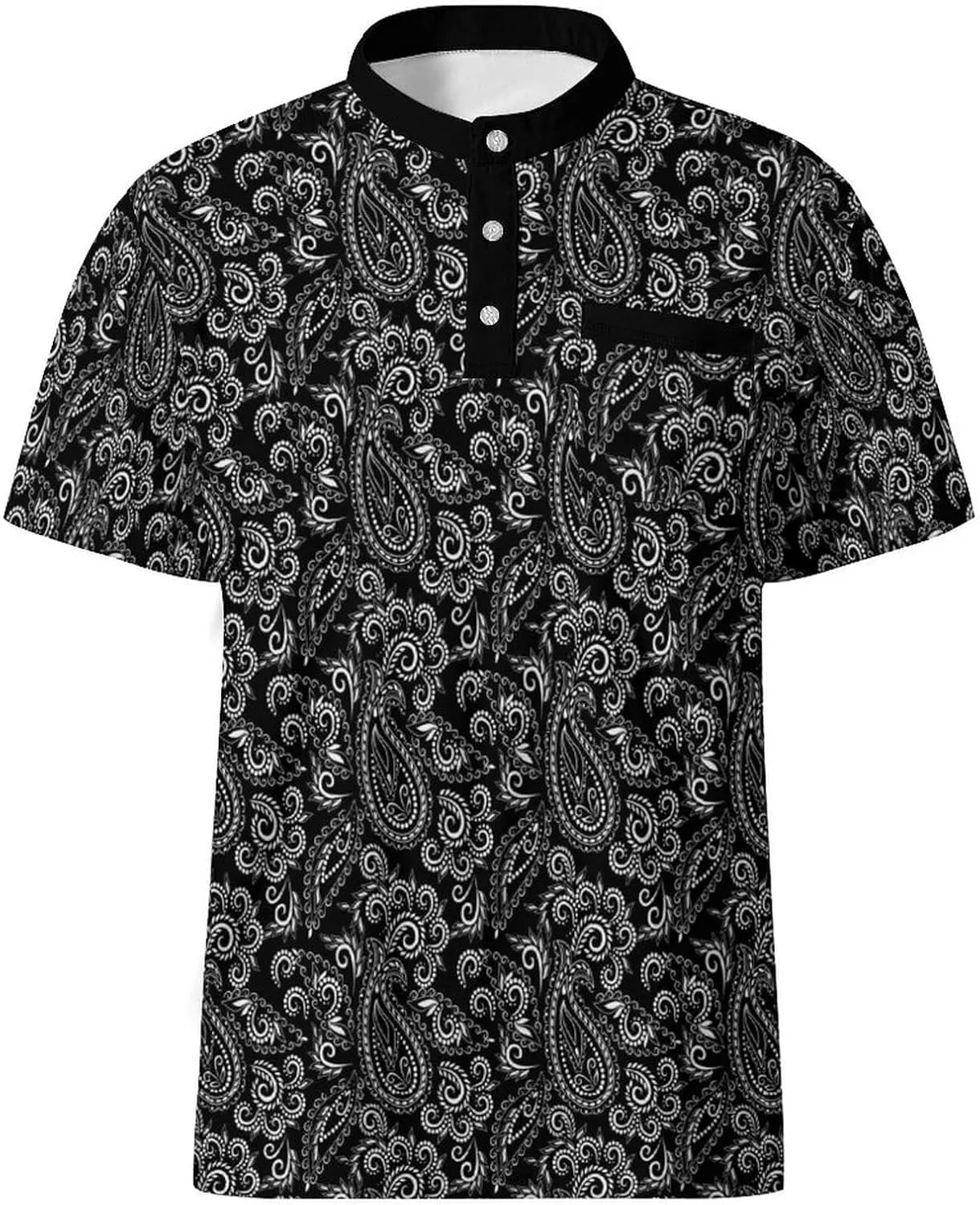 Henley Shirts for Men Short Sleeve Henley T Shirts Band Collar Men's Summer Athletic Tee