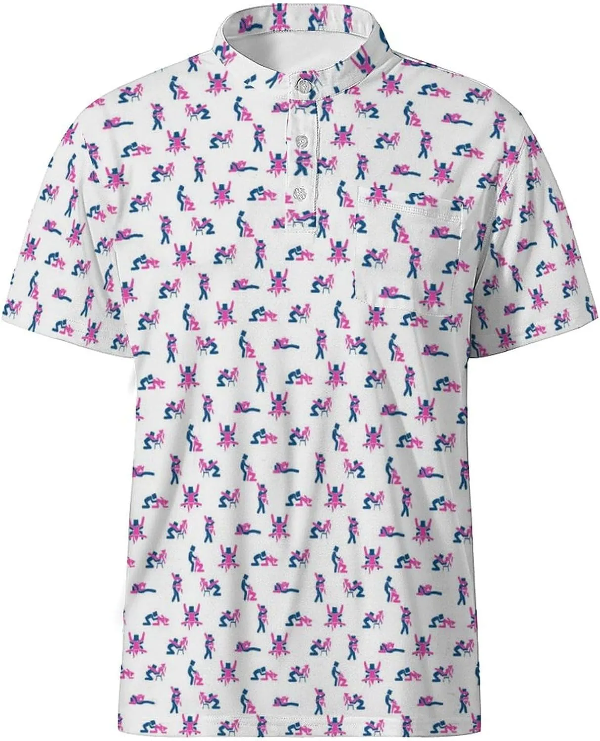 Henley Shirts for Men Short Sleeve Henley T Shirts Band Collar Men's Summer Athletic Tee