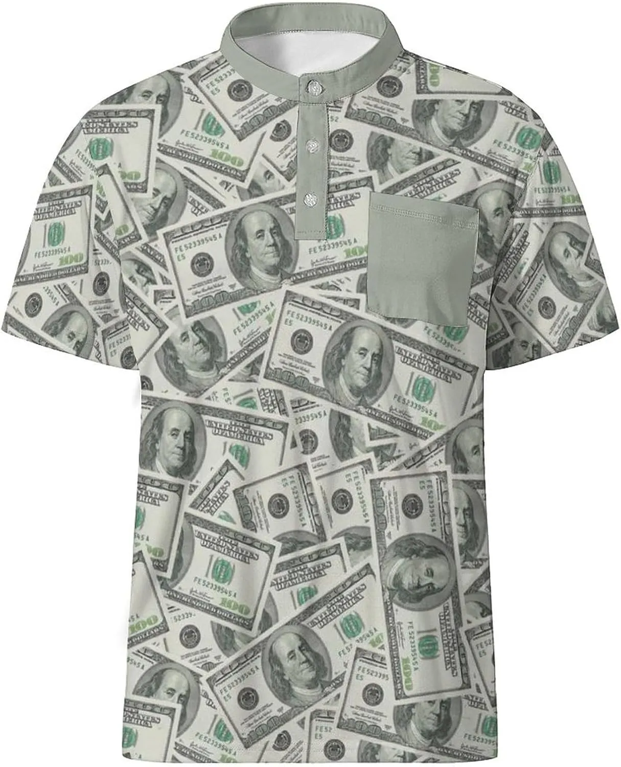 Henley Shirts for Men Short Sleeve Henley T Shirts Band Collar Men's Summer Athletic Tee