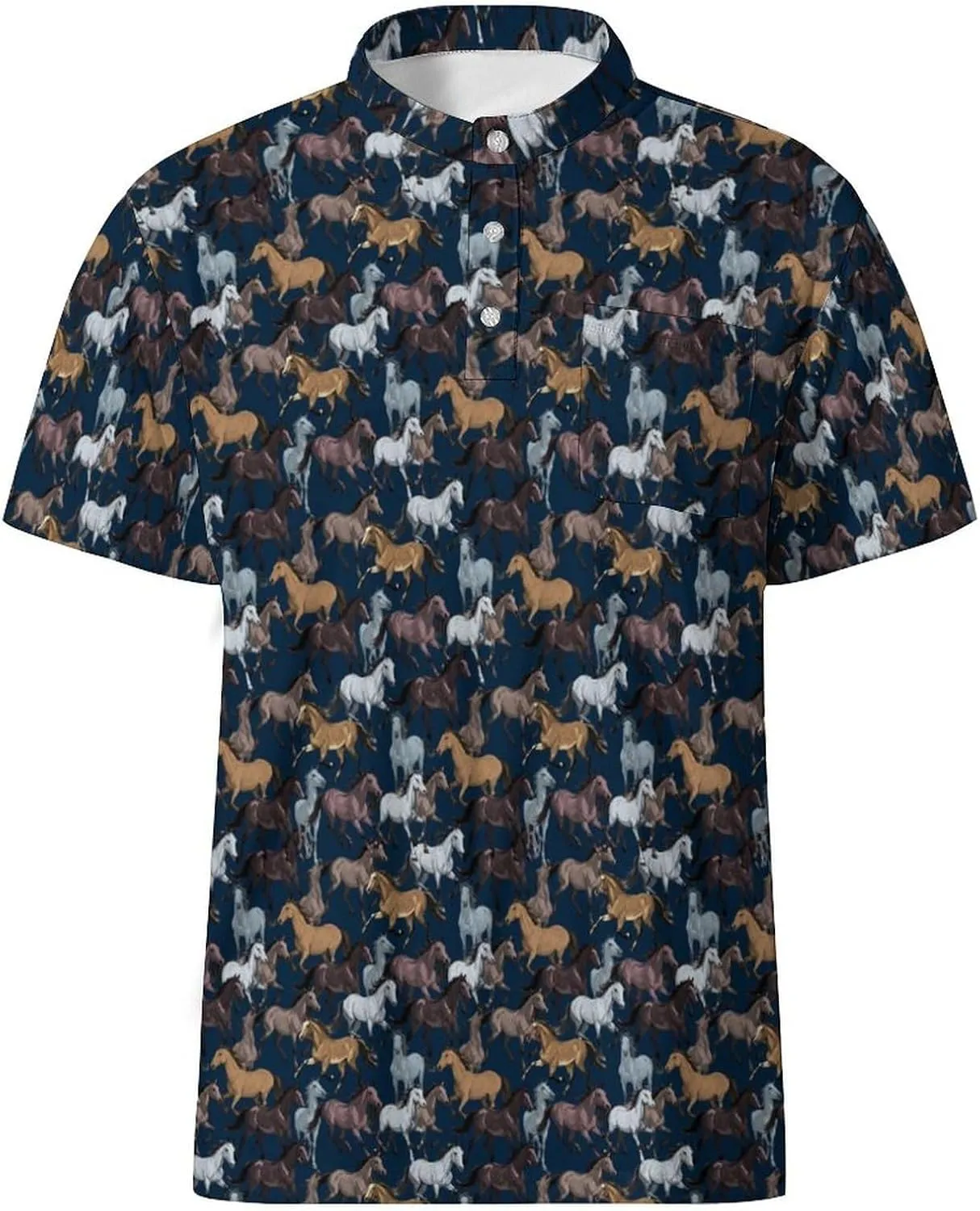 Henley Shirts for Men Short Sleeve Henley T Shirts Band Collar Men's Summer Athletic Tee