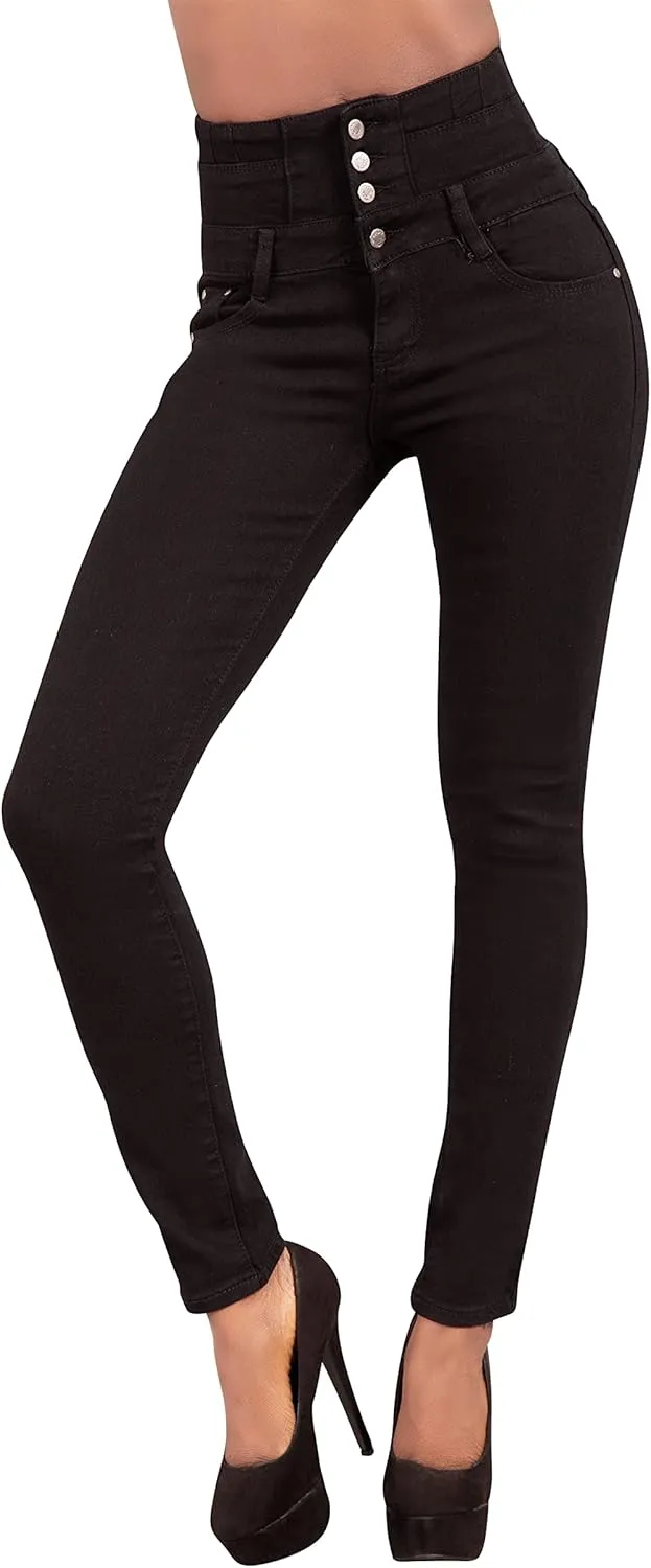 High Waisted Jeans for Women, Trendy Womens Jeans, Skinny Butt Lift Pants for Women with Tummy Control.