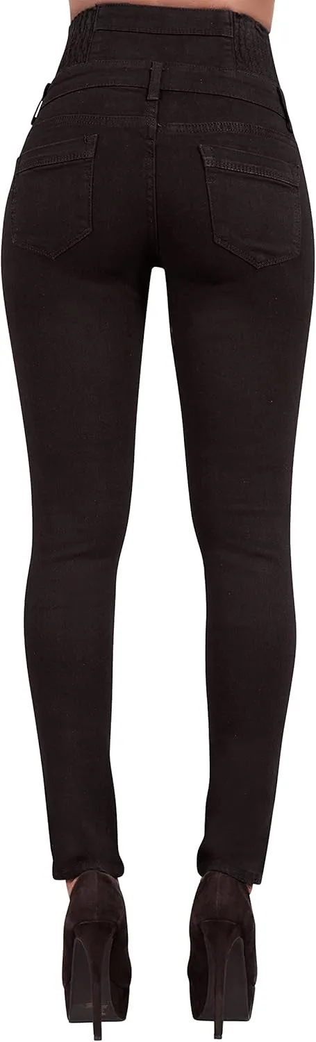 High Waisted Jeans for Women, Trendy Womens Jeans, Skinny Butt Lift Pants for Women with Tummy Control.