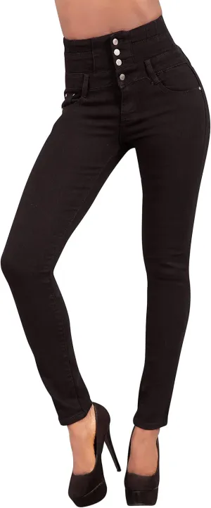 High Waisted Jeans for Women, Trendy Womens Jeans, Skinny Butt Lift Pants for Women with Tummy Control.