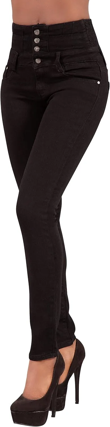 High Waisted Jeans for Women, Trendy Womens Jeans, Skinny Butt Lift Pants for Women with Tummy Control.