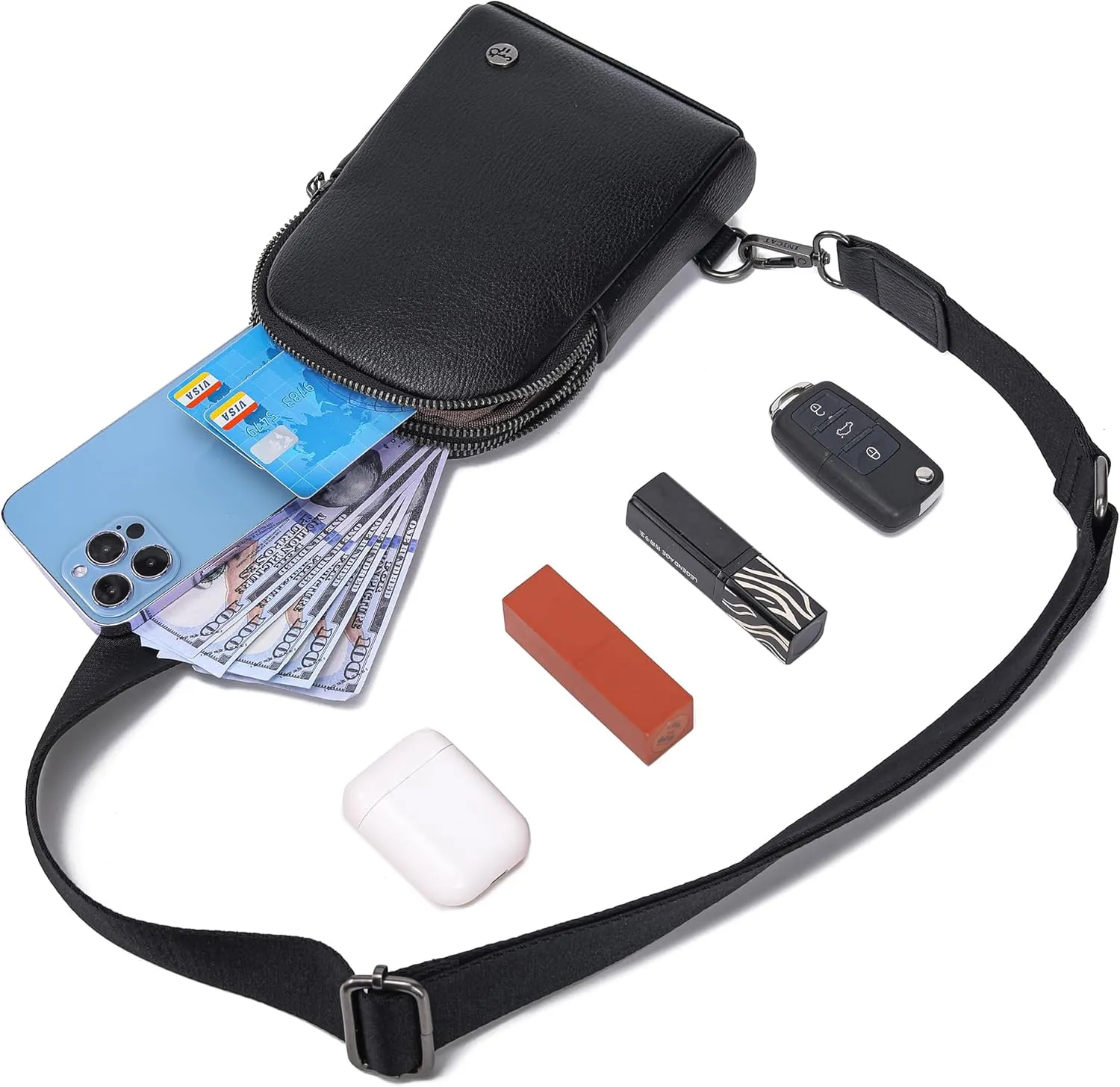 INICAT Sling Bag for Women Touchscreen Small Crossbody Cell Phone Purse Fanny Pack