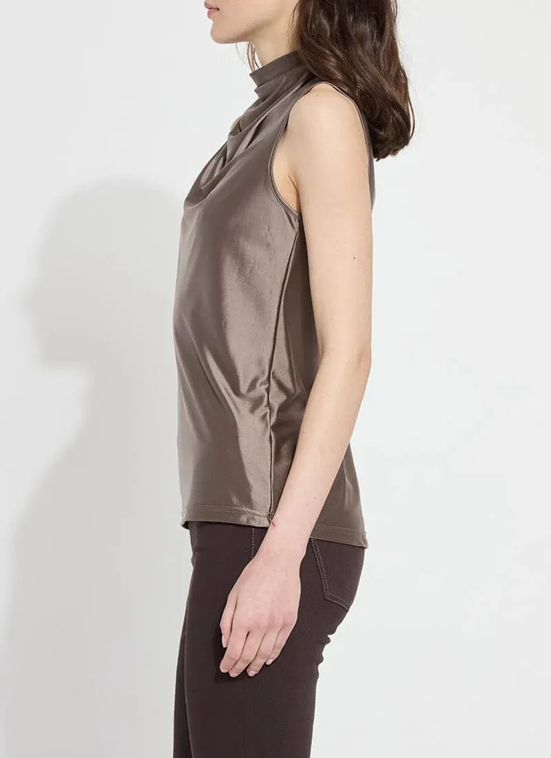 Irina Satin Jersey Top in Ash - Lysse 20-3396