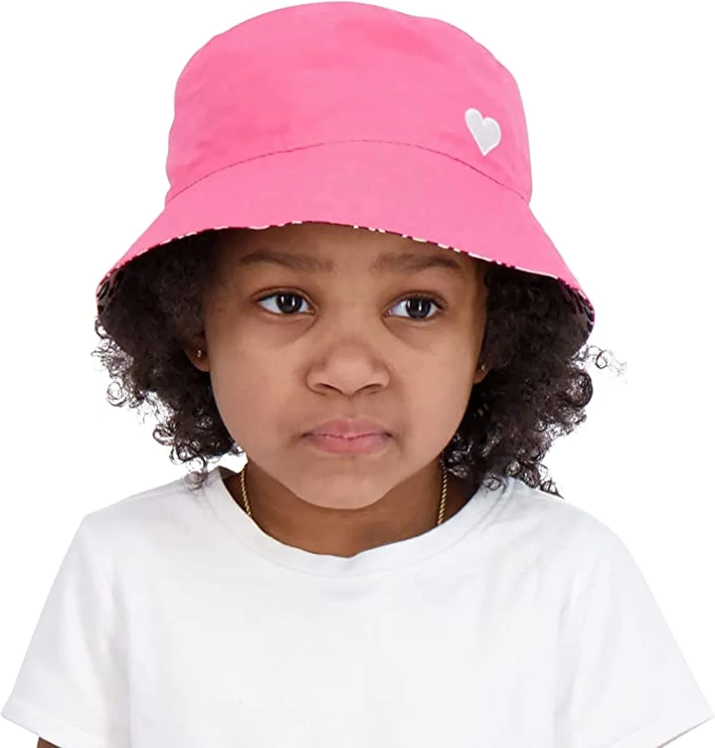 Kids Bucket Hat for Girls & Boys, Packable Fun & Cool Reversible Beach Sun Teen Toddler Bucket Hat with Sunglasses 3-14Y