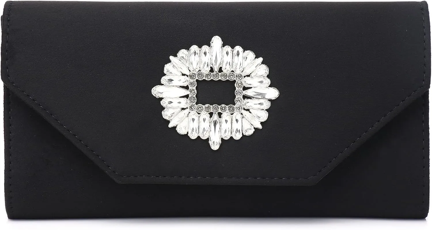 Labair Clutch Purses for Women Evening Wedding Party Cocktail Prom Suede Handbag Crossbody Shoulder Bag