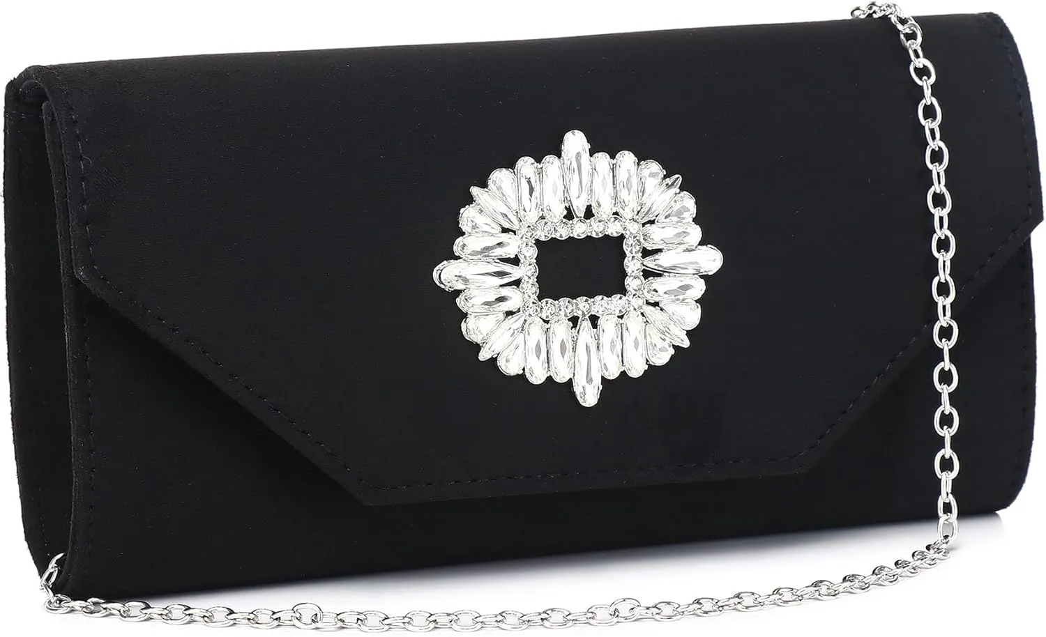 Labair Clutch Purses for Women Evening Wedding Party Cocktail Prom Suede Handbag Crossbody Shoulder Bag