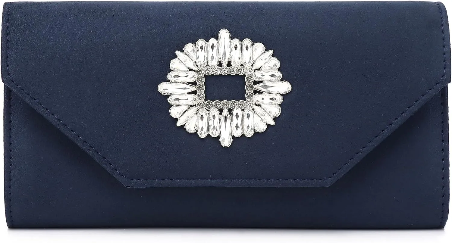 Labair Clutch Purses for Women Evening Wedding Party Cocktail Prom Suede Handbag Crossbody Shoulder Bag