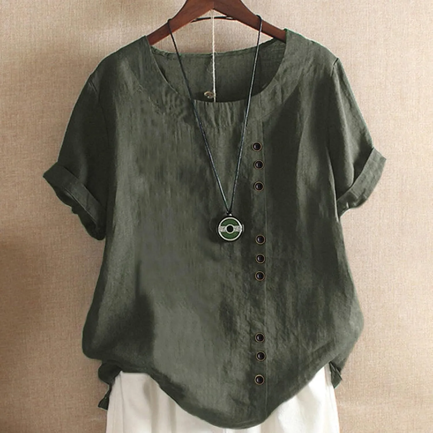 LCMTWX Long Sleeve Summer Shirt Linen Blouses for Women Imitation Silk Long Sleeved Shirt Spring and Summer New European