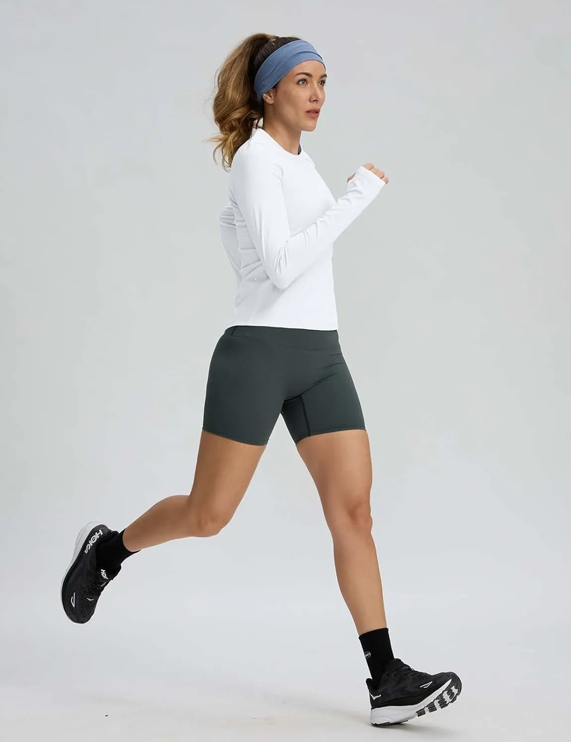 Long Sleeve Workout Tops for Women Lightweight Running Shirts Quick Dry Athletic Shirts Active Exercise