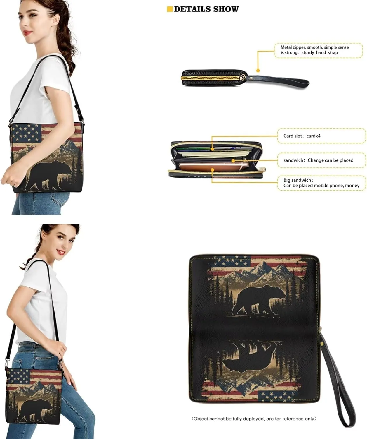 Lotusorchid Leather Bucket Handbags for Women, Crossbody Hobo Handbags Satchel Bag with Matching Wallet Detachable Strap
