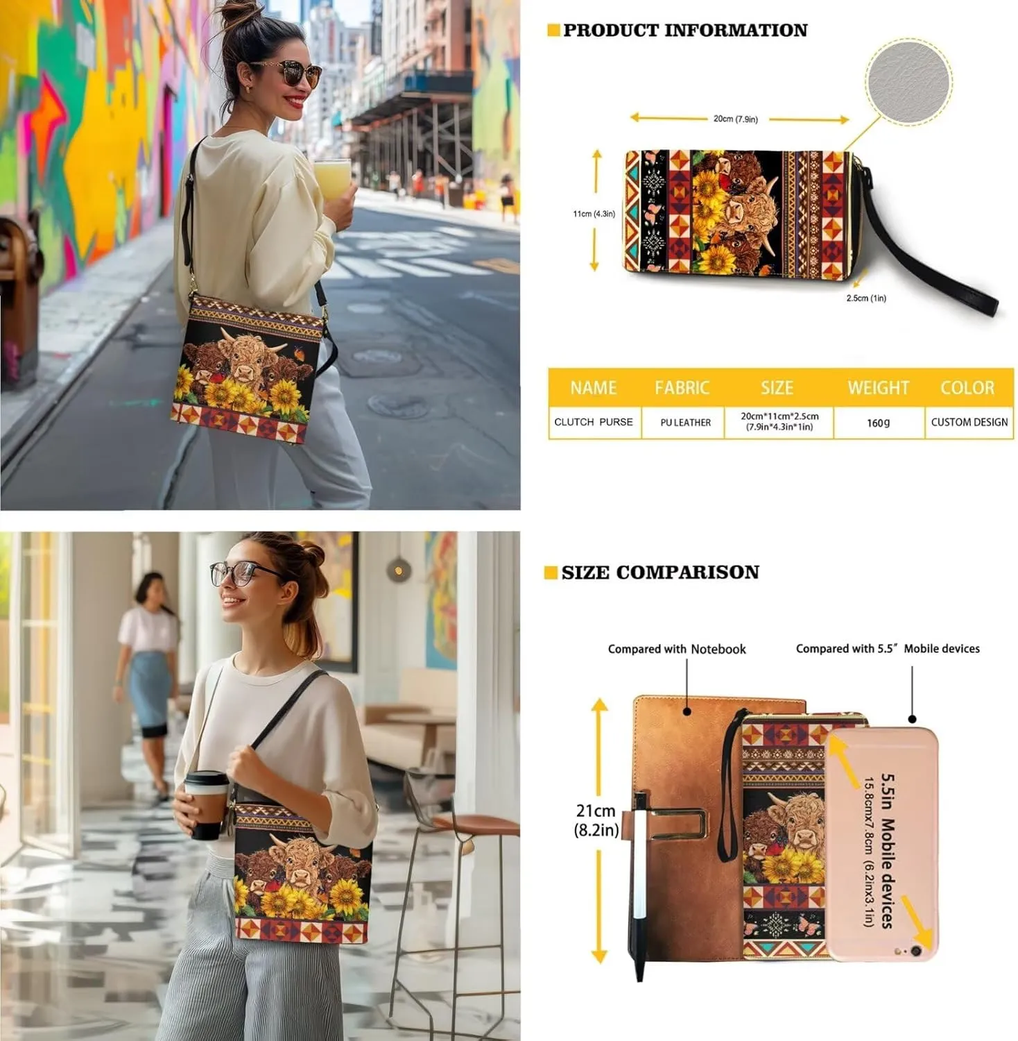 Lotusorchid Leather Crossbody Bucket Handbag for Women Hobo Bag with Wallet Set Shoulder Tote Handbag Gift for Mom Wife