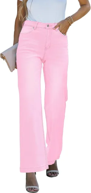 luvamia Wide Leg Jeans for Women Distressed Baggy High Waisted 90s Jeans Stretchy Denim Pants Trendy