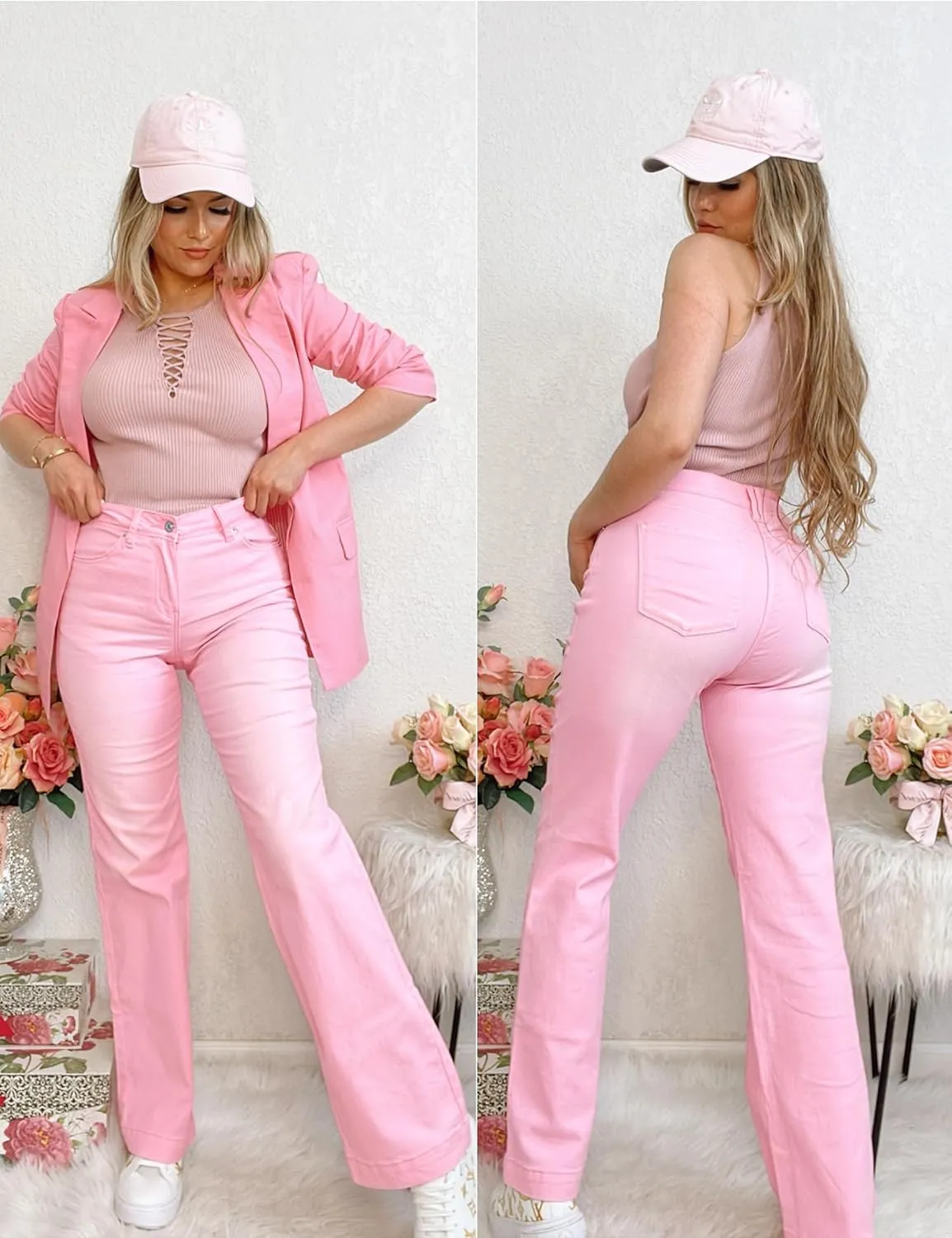 luvamia Wide Leg Jeans for Women Distressed Baggy High Waisted 90s Jeans Stretchy Denim Pants Trendy