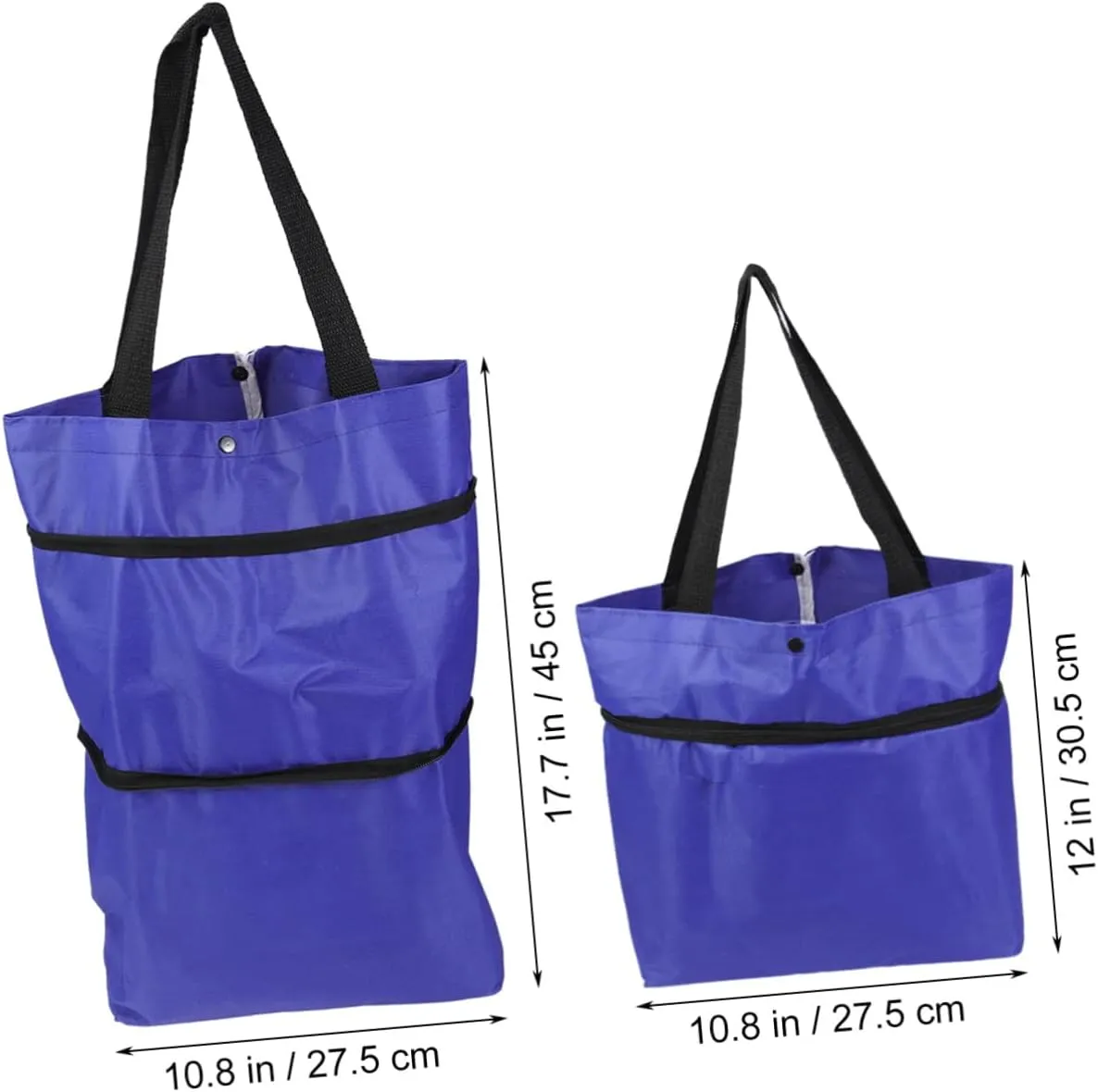 Luxshiny Folded Bag Folding Shopping Cart Portable Shopping Cart Portable Car Trolley Car Vegetables Organizer