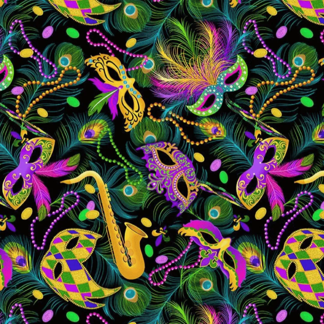 Mardi Gras Masquerade- Splendid Scrub Hats
