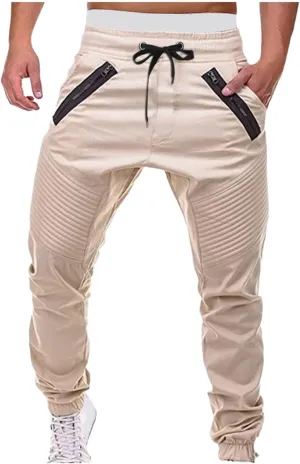 Mens Athletic Joggers Fashion Workout Pants Cargo Sweatpants Casual Sport Gym Loose Fit Trousers