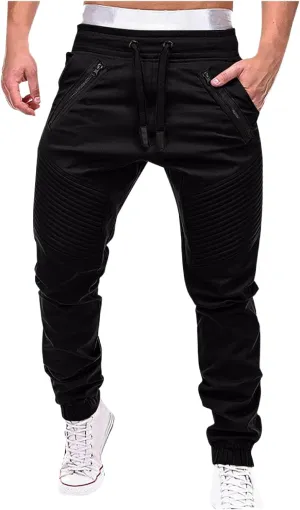 Mens Athletic Joggers Fashion Workout Pants Cargo Sweatpants Casual Sport Gym Loose Fit Trousers