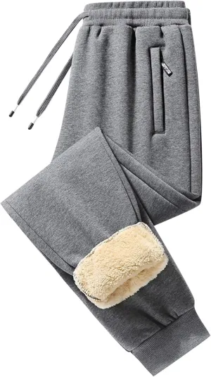 Mens Cargo Sweatpants Baggy Drawstring Joggers Workout Sport Pants Fall Winter Long Trousers with Pockets