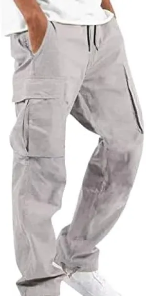 Men's Casual Cargo Pants Hiking Pants Workout Joggers Sweatpants Fashion Lightweight Cozy Pant