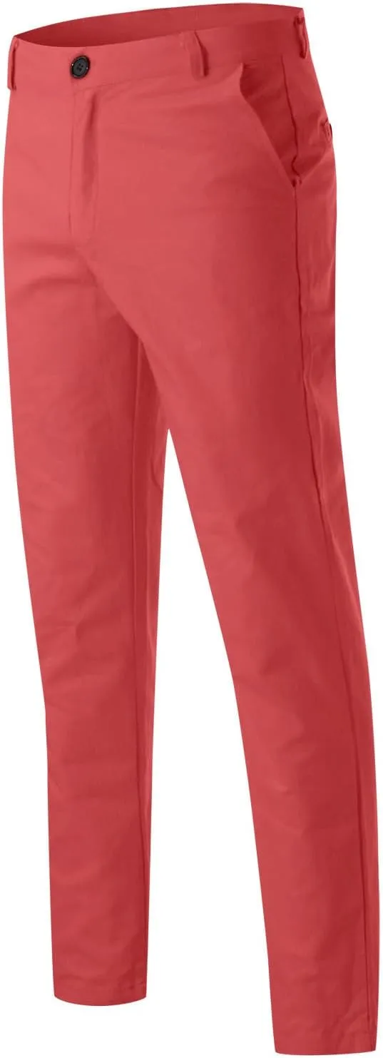 Men's Chino Pants Classic-Fit Casual Stretch Trousers Straight-Fit Wrinkle-Resistant Pants Casual Slim-Fit Pants