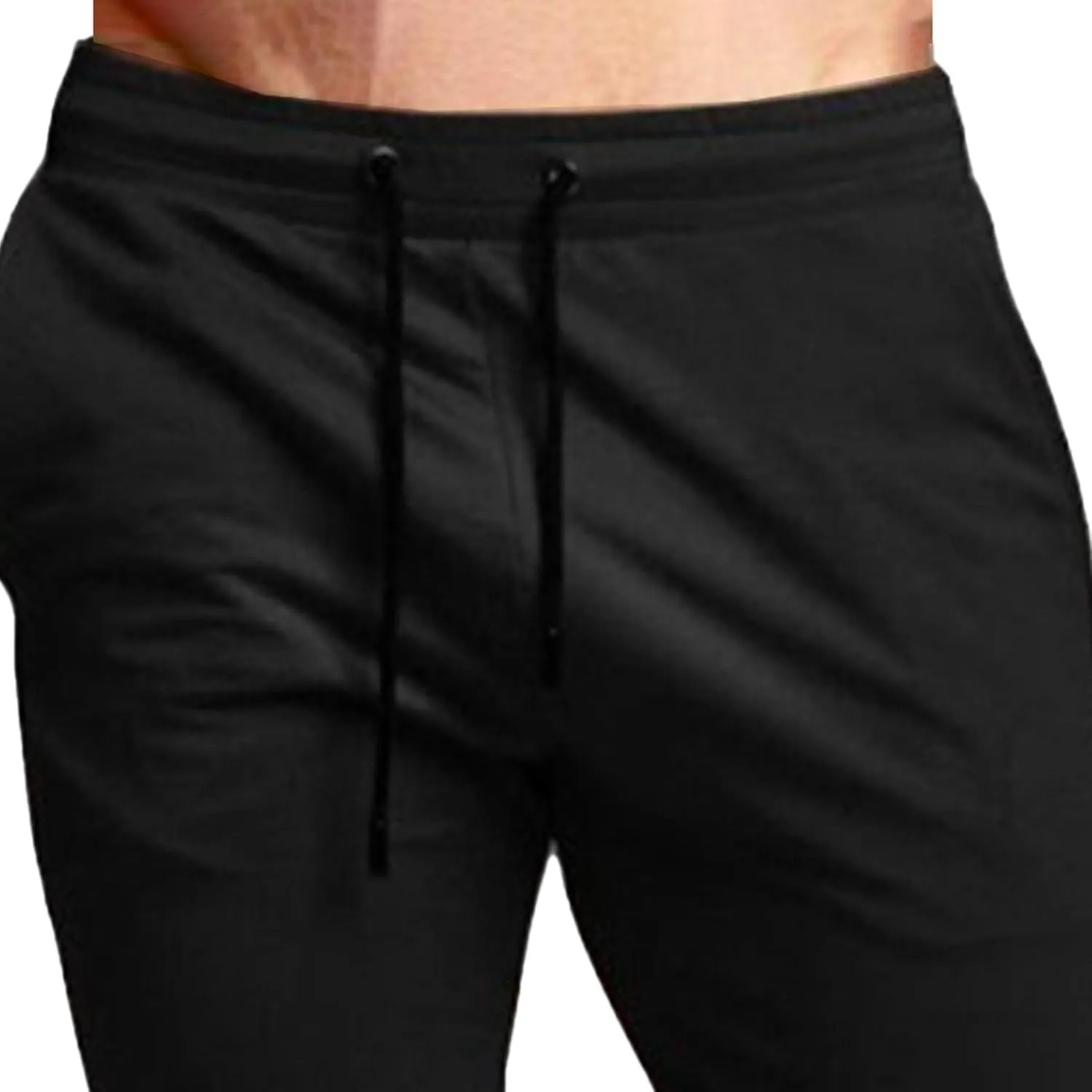 Men's Elastic Waist Slim Fit Athletic Pants Stylish Comfort Basic Pants Casual Solid Hiking Jogging Trousers