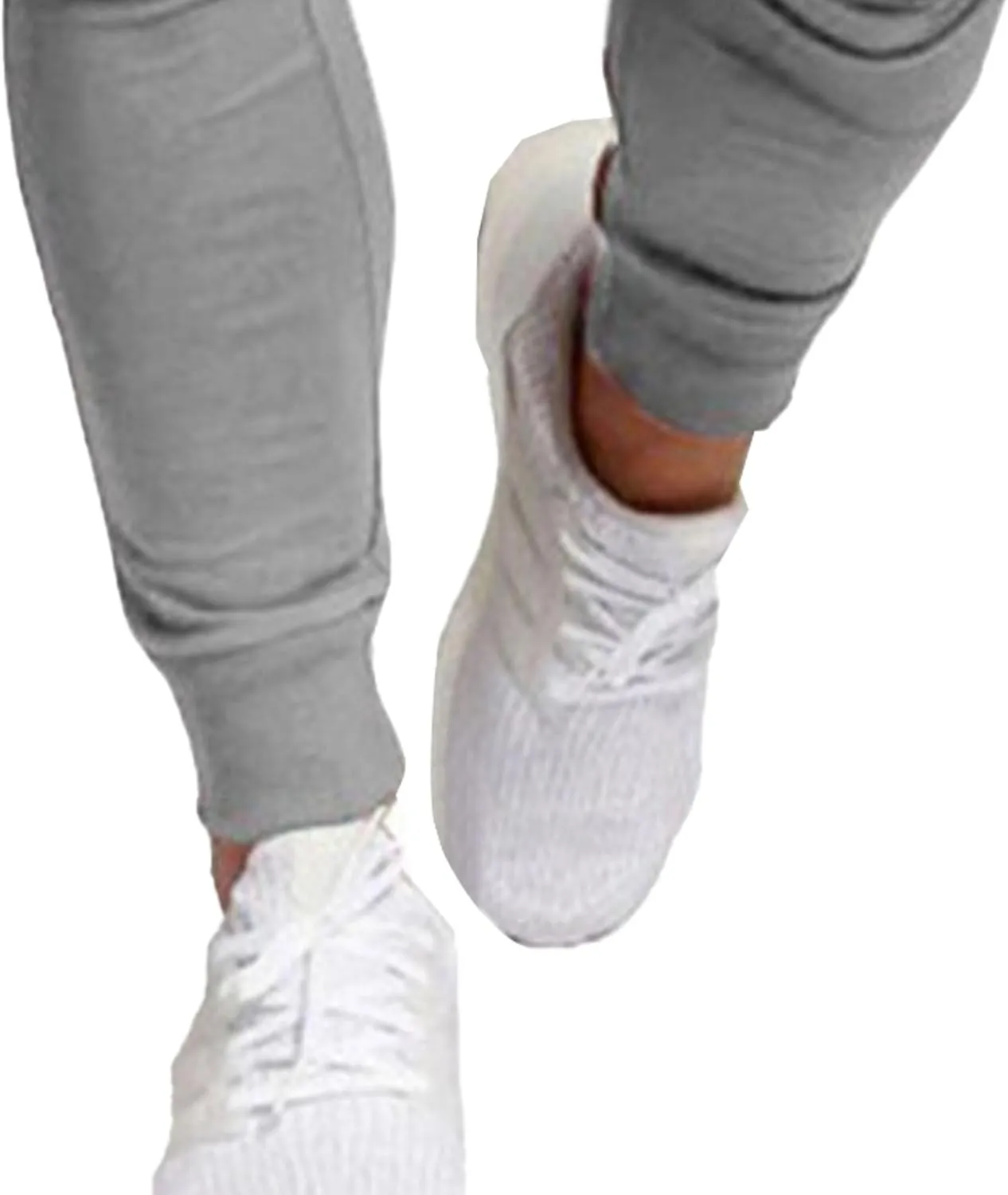 Men's Elastic Waist Slim Fit Athletic Pants Stylish Comfort Basic Pants Casual Solid Hiking Jogging Trousers
