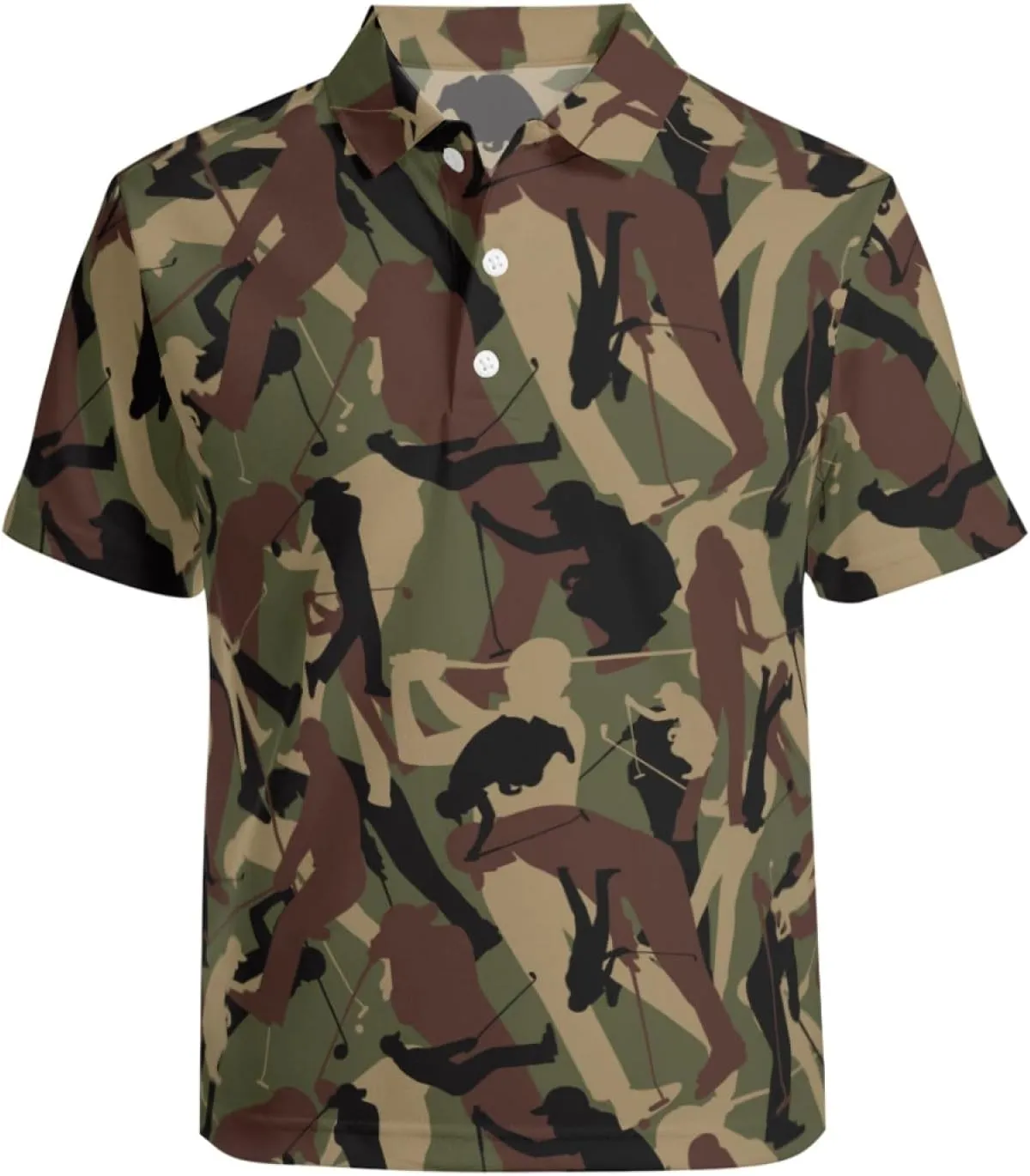 Men's Funny Golf Shirts Hawaiian Polo Shirts Short Sleeve Performance Moisture Wicking Dry Fit Beach Summer Golf Polo Shirts