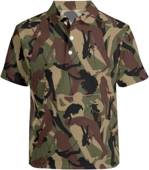 Men's Funny Golf Shirts Hawaiian Polo Shirts Short Sleeve Performance Moisture Wicking Dry Fit Beach Summer Golf Polo Shirts