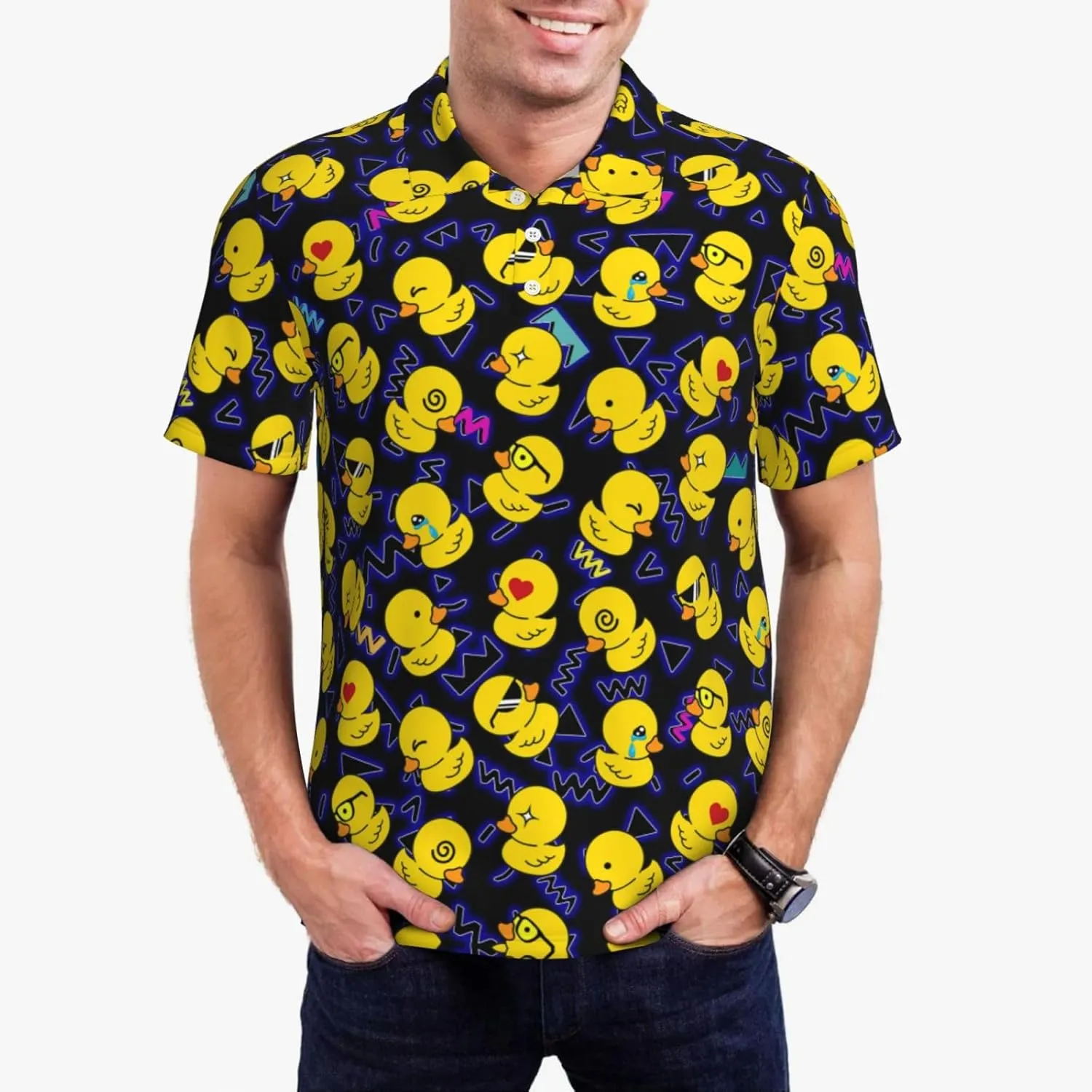 Mens Golf Shirts Funny Golf Shirts for Men Polo Shirts Casual Short Sleeve Performance Moisture Wicking Quick Dry Fit Polos