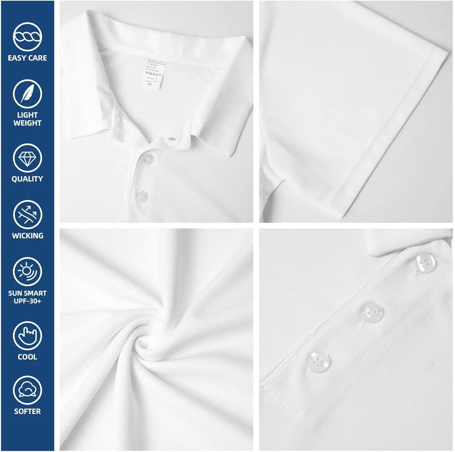 Mens Golf Shirts Funny Golf Shirts for Men Polo Shirts Casual Short Sleeve Performance Moisture Wicking Quick Dry Fit Polos