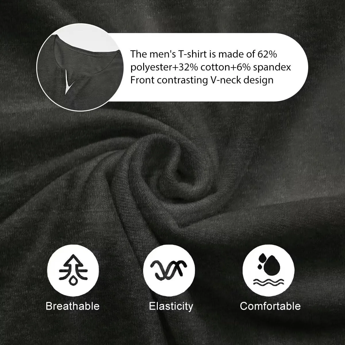 Mens Henley Shirts Short Sleeve Summer Casual V Neck Cotton Tee Shirts
