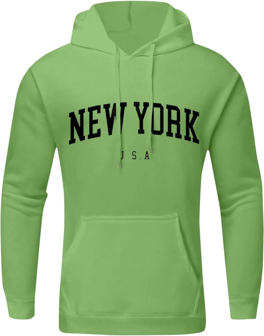 Mens Hoodies,New York Print Hoodies Long Sleeve Oversized Sweatshirts Casual Drawstring Pullover With Hood