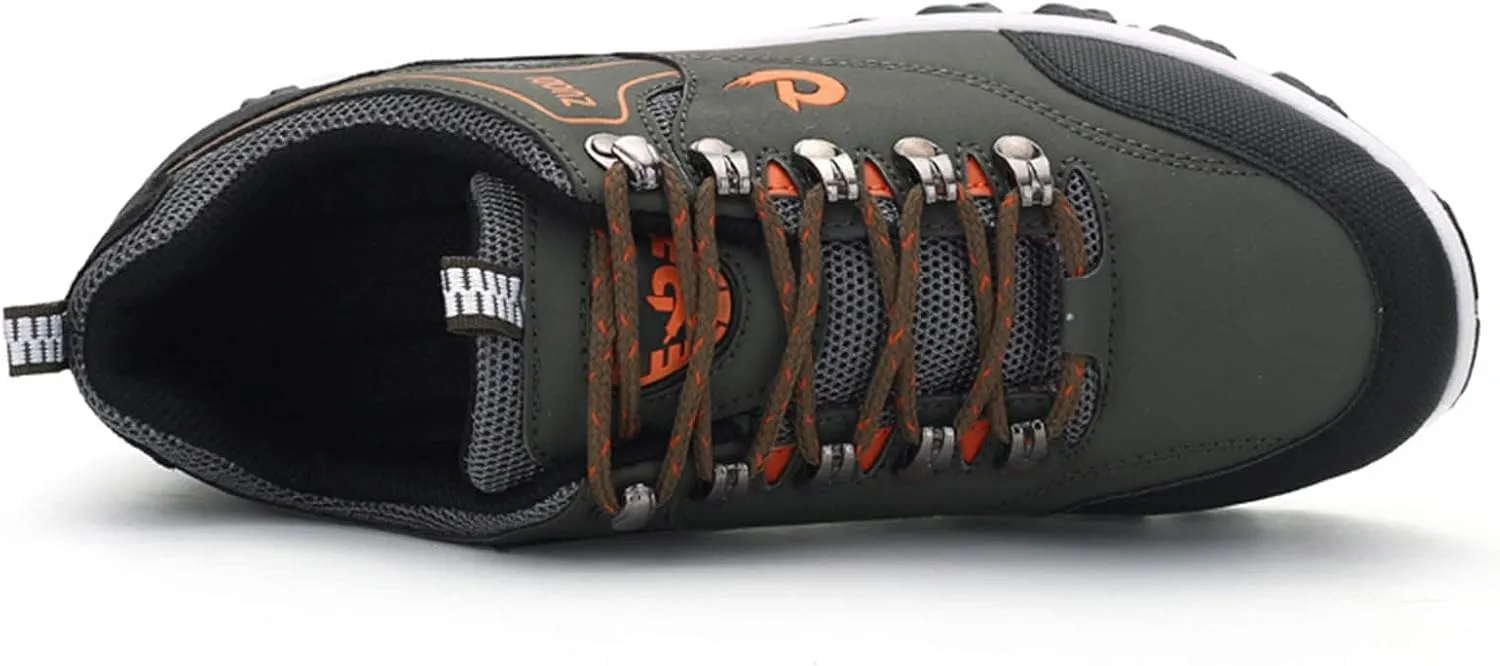 Men's Lace Up Sneaker Waterproof Orthopedic Sneakers with Arch Support Comfortable Non Slip Walking Shoes Slip On Running Shoes