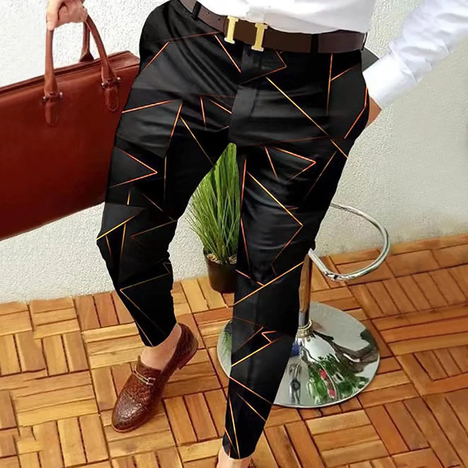 Men's Linen Cotton Pants Ofertas Del Dia De Hoy Relampago para Hombre Mens Double Pleated Trousers Long Athletic Pants Mens