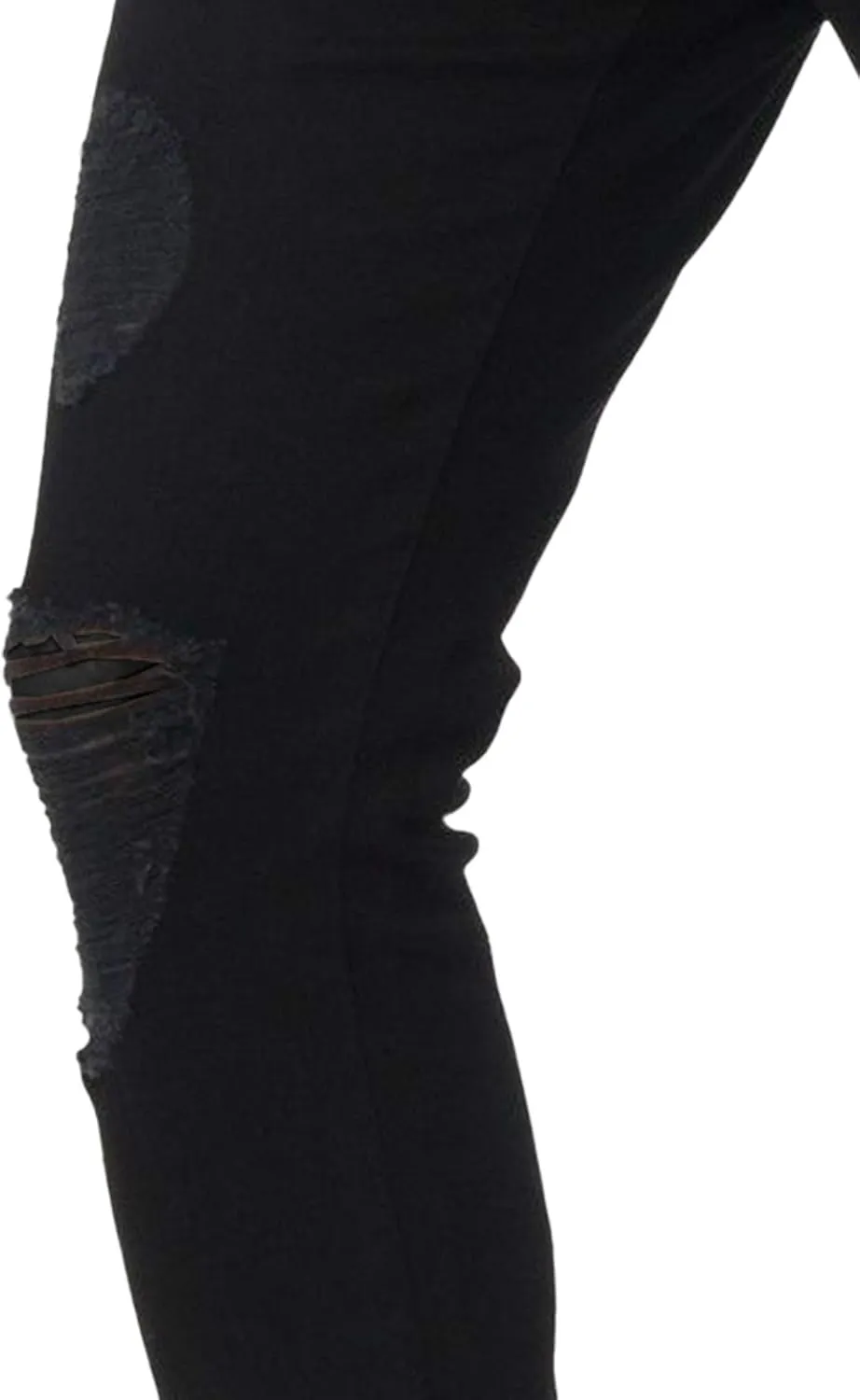 Men's Skinny Stylish Ripped Casual Jeans Distressed Slim Fit Lightweight Denim Pants Stretch Hip Hop Jeans Trouser