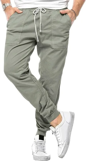 Men's Solid Stylish Comfort Slim Fit Pants Straight Leg Joggers Hiking Pants Drawstring Chino Athletic Trousers