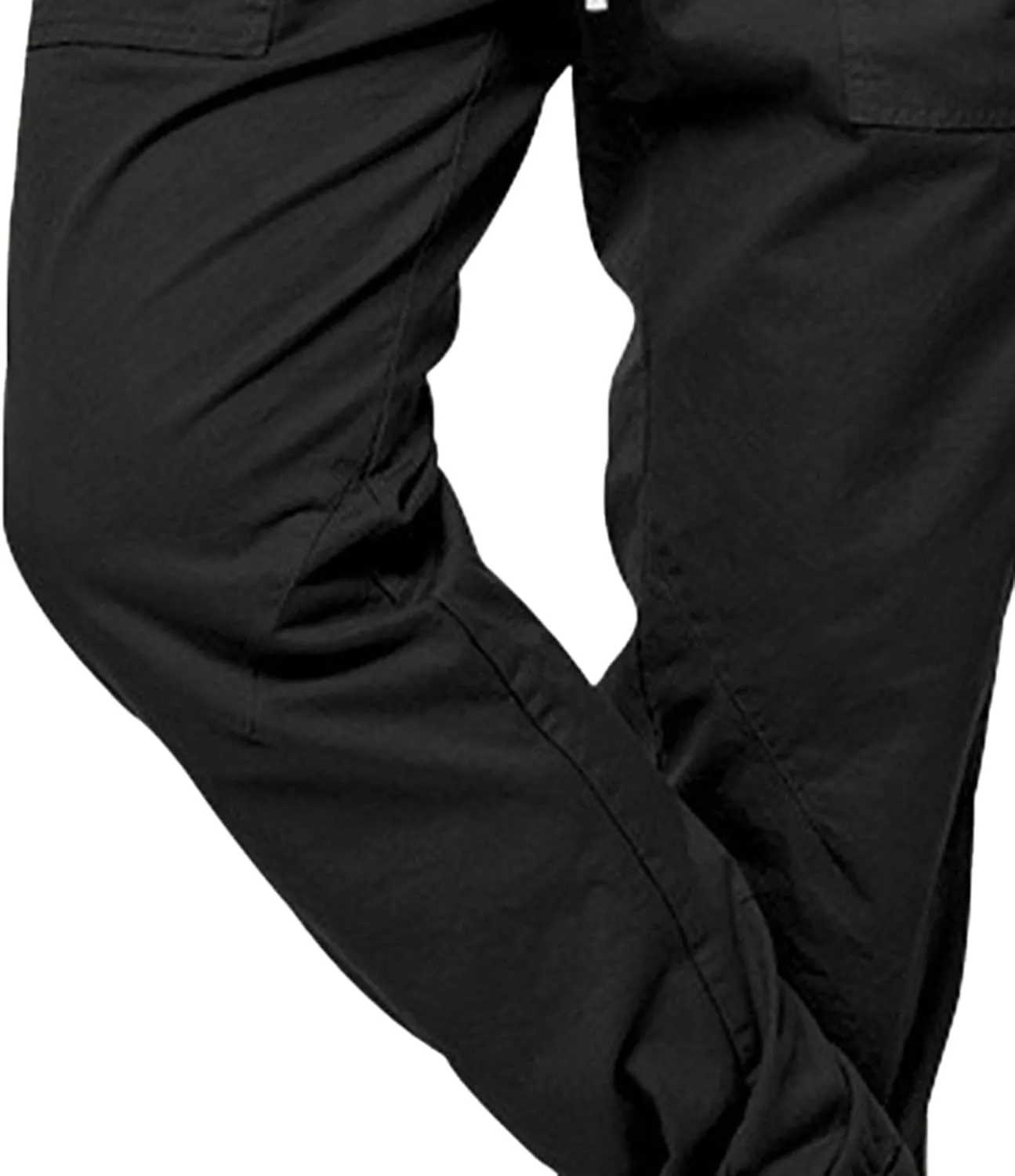 Men's Solid Stylish Comfort Slim Fit Pants Straight Leg Joggers Hiking Pants Drawstring Chino Athletic Trousers