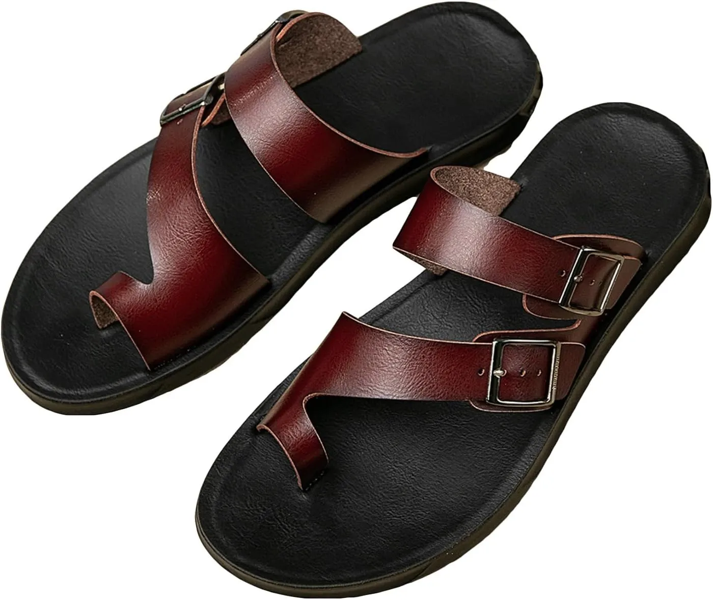 Men's Summer Plantar Fasciitis Flip/Beach Sandals For Flat Feet/Comfy Orthopedic Toe Ring Roman Slippers