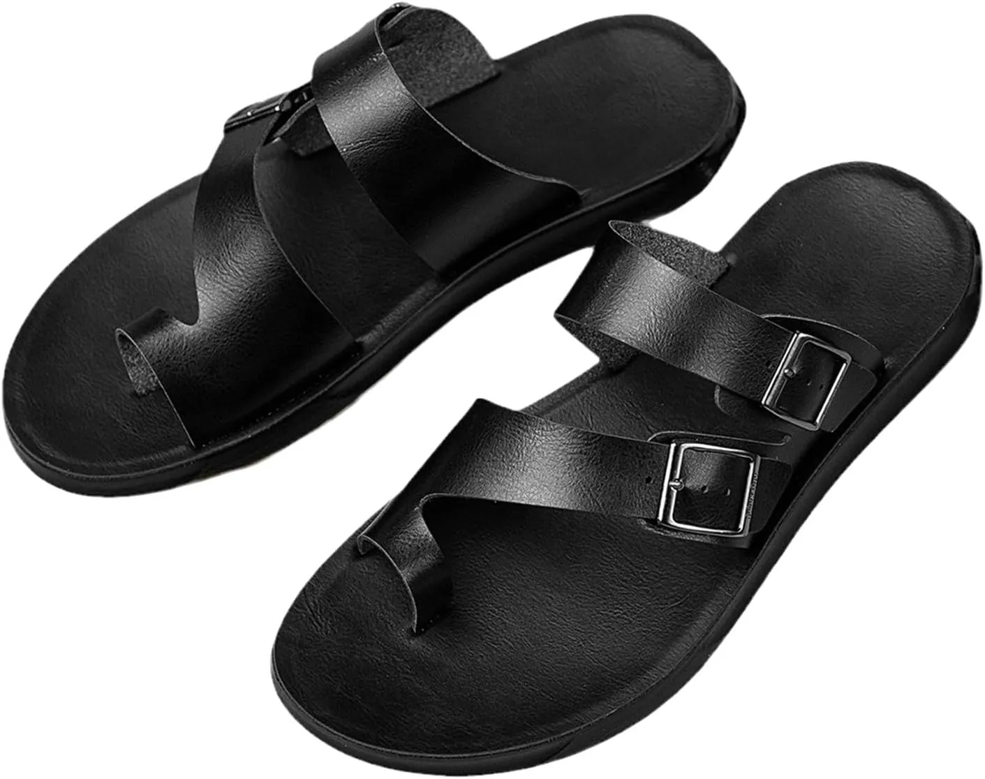 Men's Summer Plantar Fasciitis Flip/Beach Sandals For Flat Feet/Comfy Orthopedic Toe Ring Roman Slippers