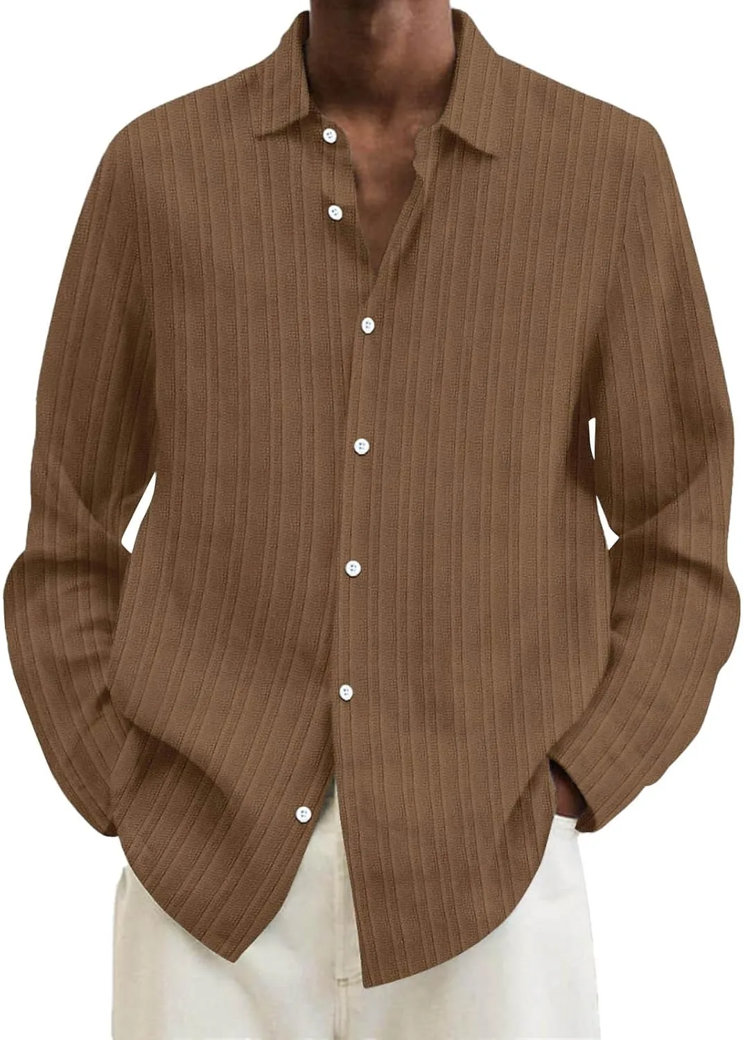 Men's Travel-Ready Wrinkle-Resistant T-Shirt with Lightweight Microfiber Blend Fabric and Hidden Passport Pocket