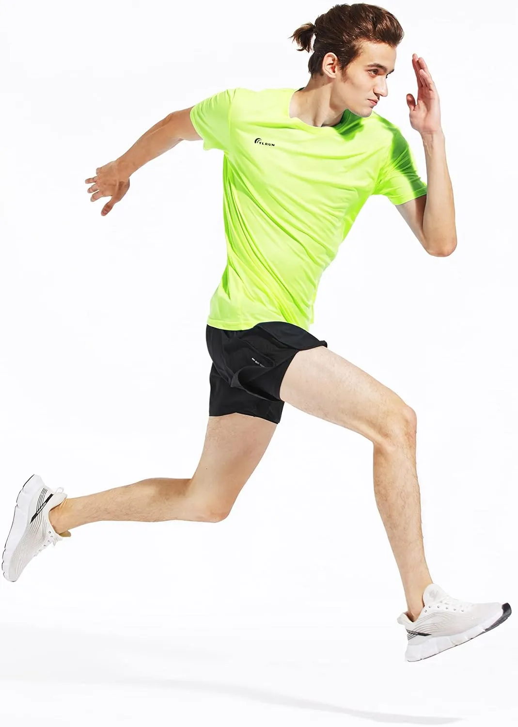 Men's Ultra Lightweight Running Shirts, Dry Fit Marathon Top Tee, Cool Short Sleeve Athletic T-Shirts