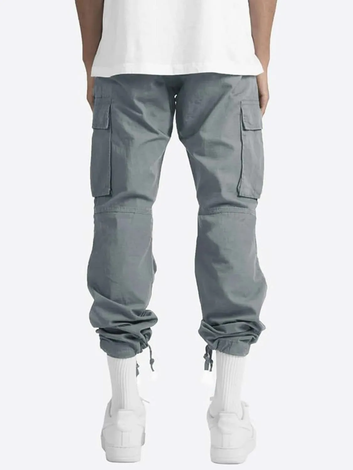 Mens Workout Cargo Pants Casual Athletic Hiking Outdoor Joggers Sweatpants Loose Fit Trousers with Pockets