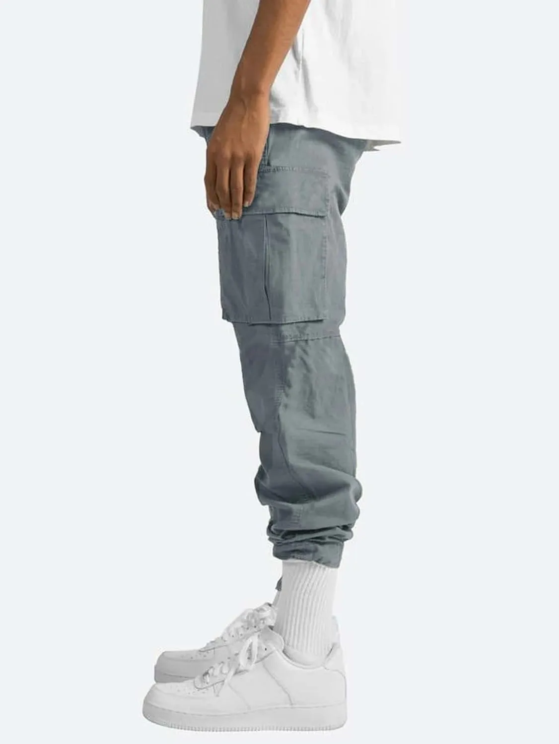 Mens Workout Cargo Pants Casual Athletic Hiking Outdoor Joggers Sweatpants Loose Fit Trousers with Pockets
