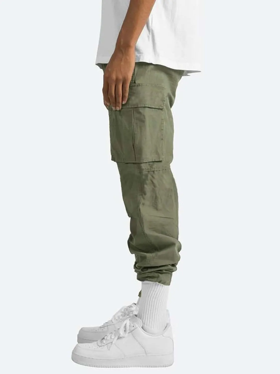 Mens Workout Cargo Pants Casual Athletic Hiking Outdoor Joggers Sweatpants Loose Fit Trousers with Pockets