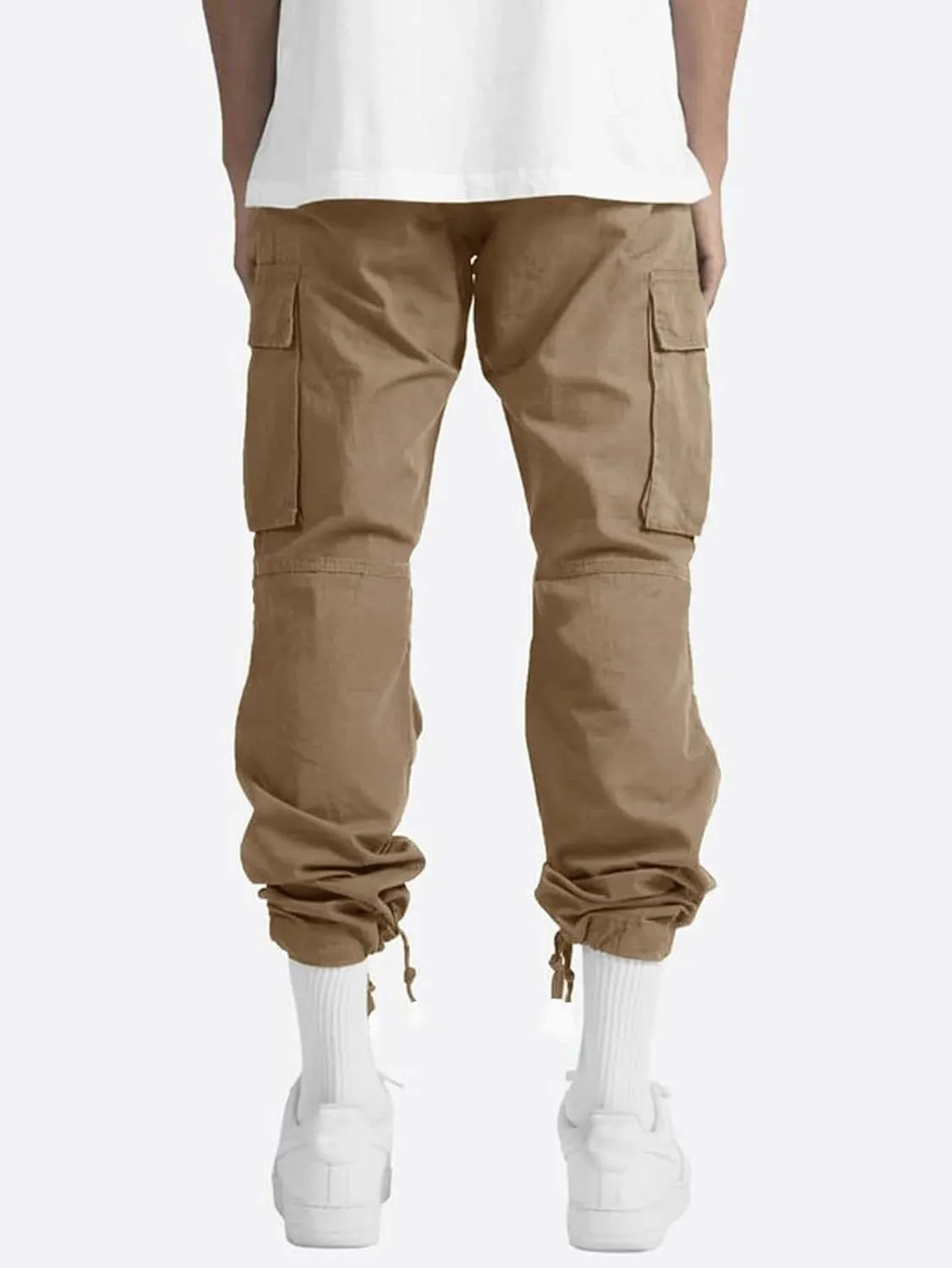 Mens Workout Cargo Pants Casual Athletic Hiking Outdoor Joggers Sweatpants Loose Fit Trousers with Pockets